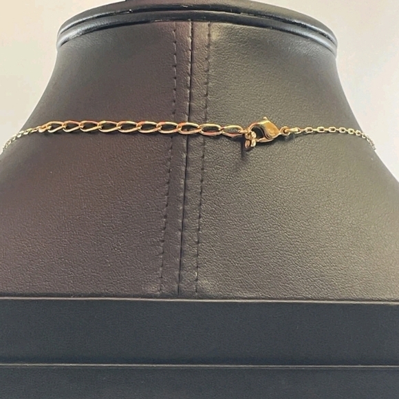 SWAROVSKI LARGE FACETED CRYSTAL GOLD NECKLACE SIGNATURE SWAN - Picture 8 of 11